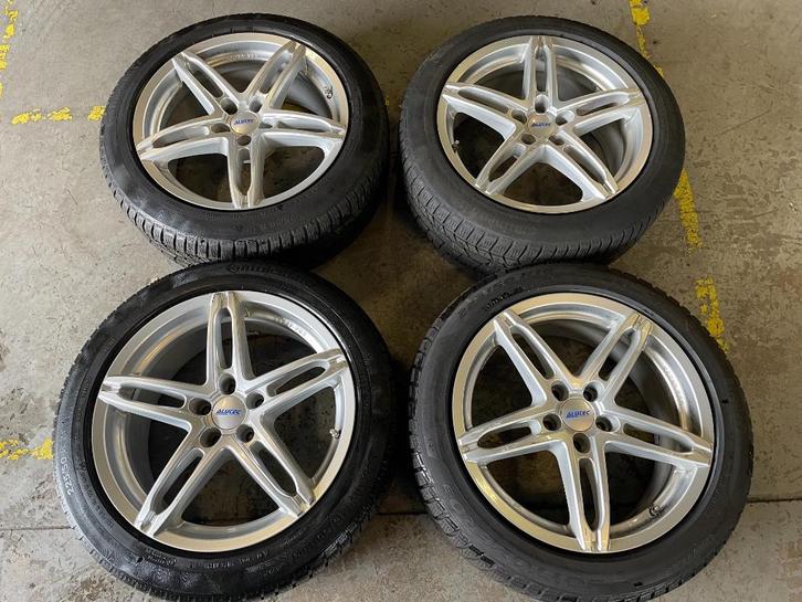 Set 18 Inch Alutec velgen met winterbanden voor Audi A6, Auto-onderdelen, Banden en Velgen, Velg(en), Winterbanden, 18 inch, 225 mm