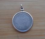 zilveren hanger met gulden munt [710], Overige voorstellingen, Verzenden, Zo goed als nieuw, Zilver