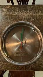 Metalen fust reclame klok Heineken, Verzamelen, Ophalen of Verzenden, Zo goed als nieuw, Reclamebord