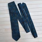 Pascha Trevira stropdas met donker blauw patroon, Blauw, Ophalen of Verzenden, Zo goed als nieuw, Met patroon