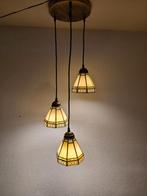 tiffany hanglamp met 3 kappen, Ophalen of Verzenden, Nieuw, Glas, Klassiek
