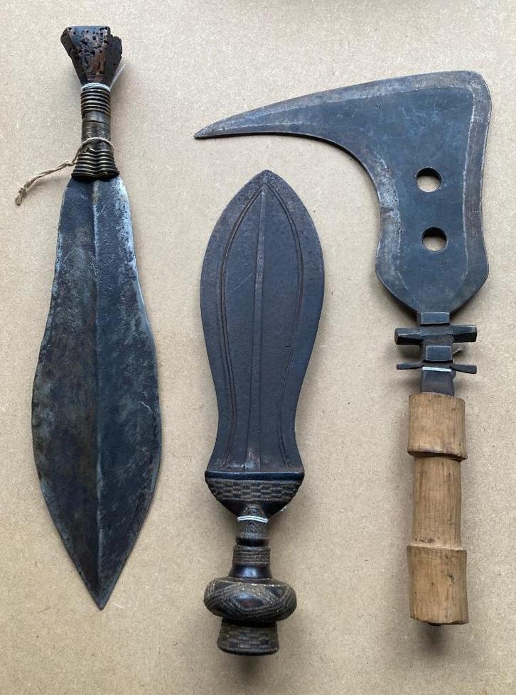 Kleine collectie Afrikaanse wapens (Congo, Kongo, Afrika), Antiek en Kunst, Kunst | Niet-Westerse kunst, Ophalen of Verzenden