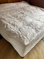 sprei bewerkt creme 160 x 200, Beige, Overige typen, Tweepersoons, Ophalen of Verzenden