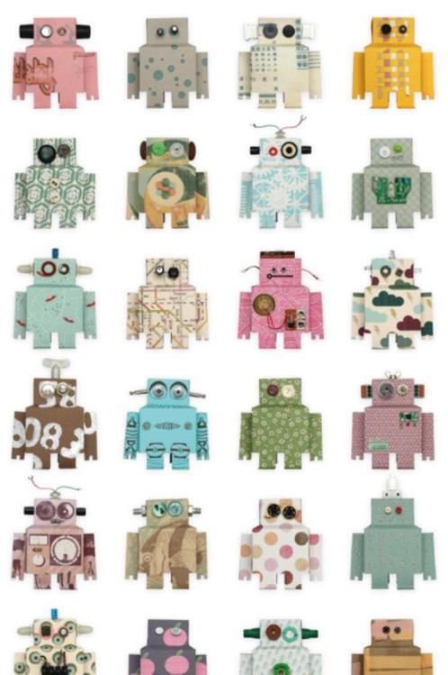 Kinderbehang Robots Studio Ditte, Kinderen en Baby's, Kinderkamer | Inrichting en Decoratie, Nieuw, Wanddecoratie, Ophalen of Verzenden