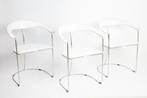 Ursula eetkamerstoel  Armchair, voor Arrben Italia, 1980s 4x, Huis en Inrichting, Stoelen, Ophalen, Gebruikt, Wit, Metaal
