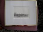 ets Alphen a/d Rijn W vd Mey, gesigneerd, ingelijst 31x25cm, Antiek en Kunst, Kunst | Etsen en Gravures, Ophalen of Verzenden