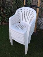 8 Plastic Tuinstoelen - Stapelbaar 10 euro voor 8 stoelen, Tuin en Terras, Tuinstoelen, Ophalen, Gebruikt, Stapelbaar