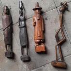 Houten Afrikaanse Beelden Set, Ophalen of Verzenden