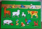 ** houten puzzel boerderijdieren - Simplex - jaren 60 -IGST, Antiek en Kunst, Ophalen of Verzenden