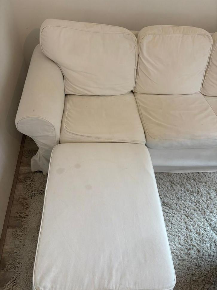 Ikea Ektorp bank, Huis en Inrichting, Banken | Bankstellen, Gebruikt, Hoekbank, Driepersoons, 200 tot 250 cm, 75 tot 100 cm, Stof