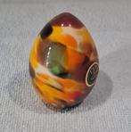 Glazen ei Exbor eisculptuur handgeblazen egg multi-coloured, Antiek en Kunst, Ophalen of Verzenden
