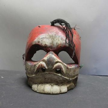 Antiek masker MQ7 Indonesie, doodshoofd demon kunst beeld