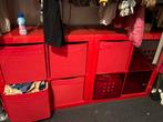 Rode kallax kasten, Zo goed als nieuw, Minder dan 100 cm, 25 tot 50 cm, 50 tot 100 cm