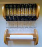 Set van houten kruidenrek en keukenrolhouder, Ophalen of Verzenden, Gebruikt