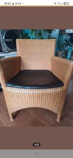 Loyd Loom stoel met skaikussen, Huis en Inrichting, Fauteuils, Ophalen, Zo goed als nieuw