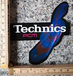 Vintage sticker Technics PCM goud blauwe muzieknoot, Ophalen of Verzenden