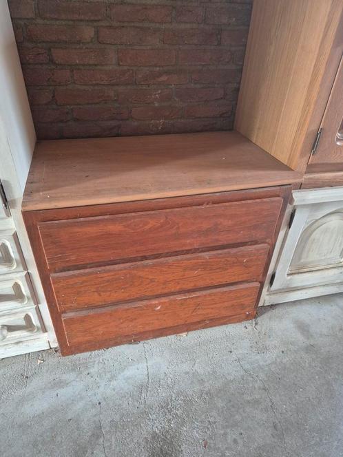 Houten lade kast 3 lades, Huis en Inrichting, Kasten | Ladekasten, Zo goed als nieuw, Minder dan 100 cm, 25 tot 50 cm, Grenenhout