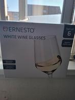 Nw 6 witte wijnglazen in doos, Ophalen of Verzenden, Nieuw, Overige typen