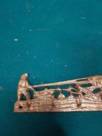 Muurhanger met 5 haken van messing met afbeelding van boer,, Huis en Inrichting, Woonaccessoires | Wanddecoraties, Ophalen of Verzenden