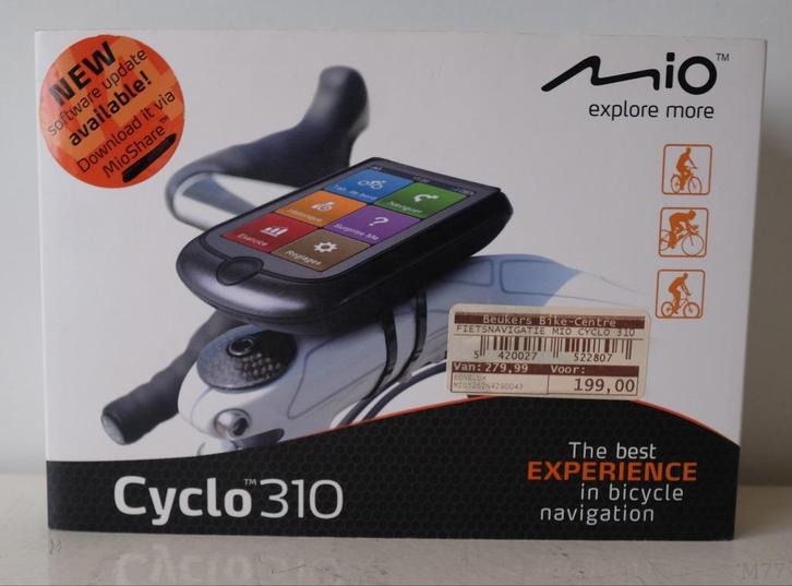 Mio Cycle 310 Benelux Fiets Navigate, Fietsen en Brommers, Fietsaccessoires | Fietscomputers, Nieuw, Draadloos, GPS, Snelheidssensor