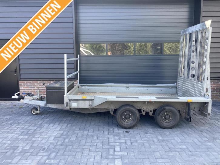 Machinetransporter oprijwagen aanhanger 3500 kg lange klep, Auto diversen, Aanhangers en Bagagewagens, Gebruikt