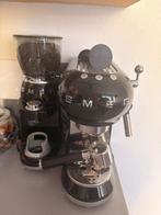 Smeg espressomachine en bonenmaler, Ophalen, Espresso apparaat, Koffiebonen, Zo goed als nieuw