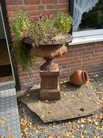 Antieke gietijzeren Tuinvaas met Sokkel, Tuin en Terras, Tuinvazen, Ophalen, Gebruikt