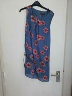 nieuwe blauwe bloemen jurk met riem maat 44, Ophalen of Verzenden, Nieuw, Maat 42/44 (L), Blauw
