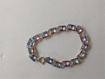 vintage tennisarmband zilver rhine stone beschikbaar voor biedingen