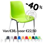 Kuipstoel Helene limegroen kantinestoelen stapelstoelen, Everardo, Marconiweg 10 Zeewolde, Nieuw, Info@everardo.nl