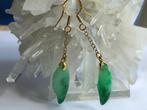 Natuurlijk jade jadeiet oorbellen ( FEI CUI), Sieraden, Tassen en Uiterlijk, Oorbellen, Verzenden, Nieuw, Groen, Overige materialen