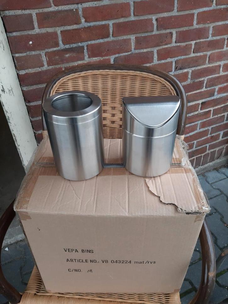 Tafel Afvalbakjes 12 stuks, Huis en Inrichting, Woonaccessoires | Prullenbakken, Nieuw, Rvs, Minder dan 50 cm, minder dan 10 liter