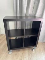 Ikea Kallax zwart 2x2 verrijdbaar, Ophalen, Zo goed als nieuw