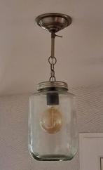 Loods 5 industriële hanglamp – glazen pot, Huis en Inrichting, Lampen | Hanglampen, Ophalen of Verzenden, Zo goed als nieuw, Glas