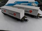 Stam containerwagons, Marklin H0, Wisselstroom, Gebruikt, Wagon, Ophalen of Verzenden