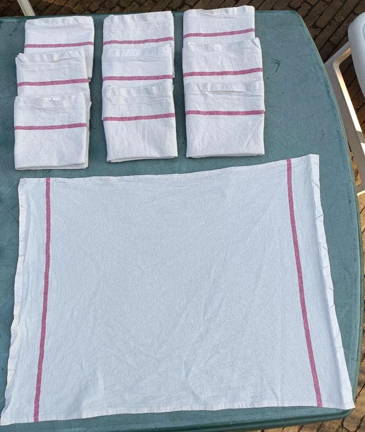 Vintage keukendoek theedoek linnen 50 x 70 cm (MM2), Huis en Inrichting, Keuken | Textiel, Gebruikt, Theedoek of Handdoek, Ophalen of Verzenden