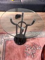 Glazen tafel, bijzet tafel, Huis en Inrichting, Tafels | Sidetables, Ophalen, 50 tot 100 cm, Rond, 50 tot 75 cm