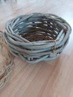 Rotan Plantenmand met Ophangnet - Nieuwstaat!, Huis en Inrichting, Woonaccessoires | Schalen en Manden, Ophalen, Nieuw, Rond, Hout