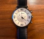 Stijlvol Skav horloge met lederen band, Overige merken, Staal, Polshorloge, Ophalen of Verzenden