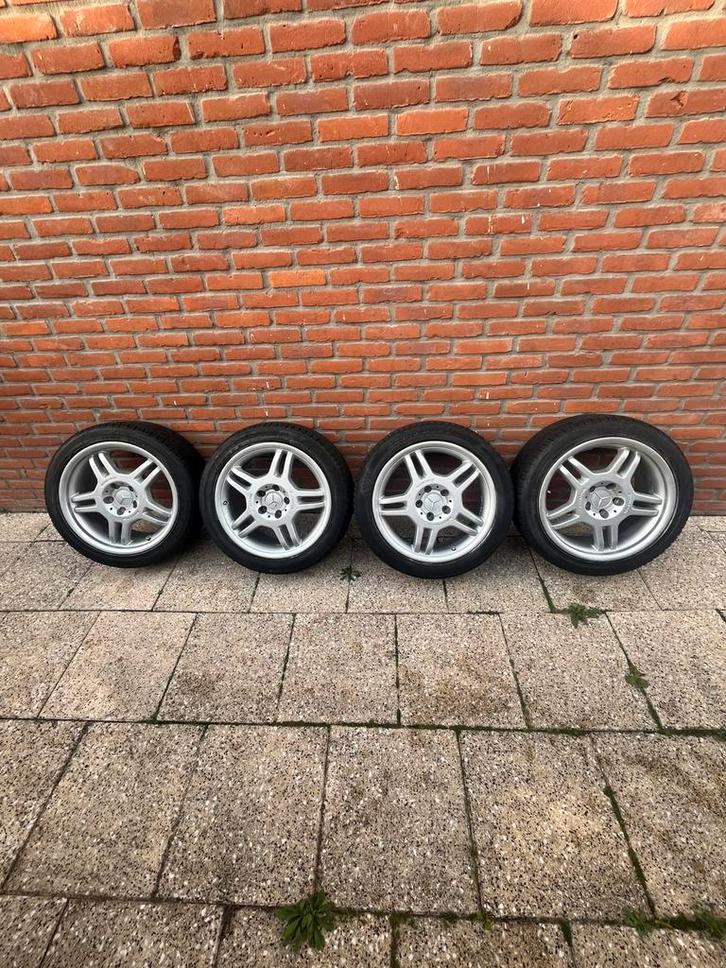 Mercedes 5x112 Breedset 17 INCH AMG (origineel) zie adv, Auto-onderdelen, Banden en Velgen, Banden en Velgen, Zomerbanden, 17 inch