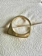 Mooie massieve 14 karaat gouden design ring, Goud, Met edelsteen, 17 tot 18, Ophalen of Verzenden