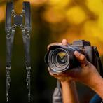 Lederen Dubbele Kamera Harnas - Zwart, Ophalen of Verzenden, Nieuw, Fotoalbum-accessoire