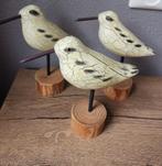 3 houten vogels, Ophalen of Verzenden, Zo goed als nieuw, Vogel, Beeldje of Figuurtje