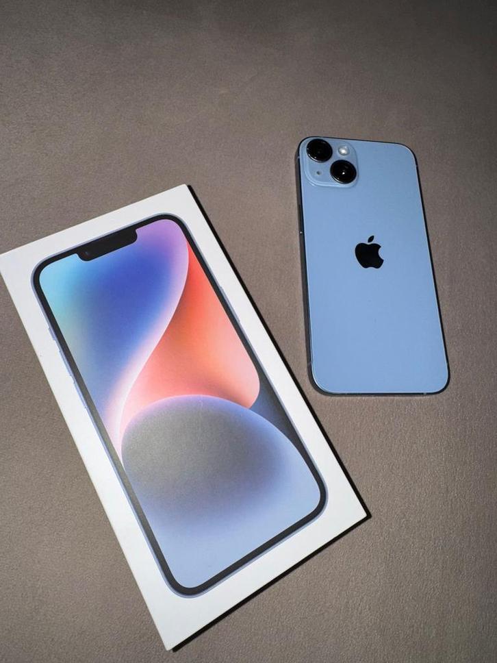 Iphone 14 blauw 128GB -, Telecommunicatie, Mobiele telefoons | Apple iPhone, Zo goed als nieuw, 128 GB, Zonder abonnement, iPhone 14