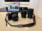 Canon EOS M50 Mark II + 3 lenzen, Spiegelreflex, Canon, Ophalen of Verzenden, Zo goed als nieuw