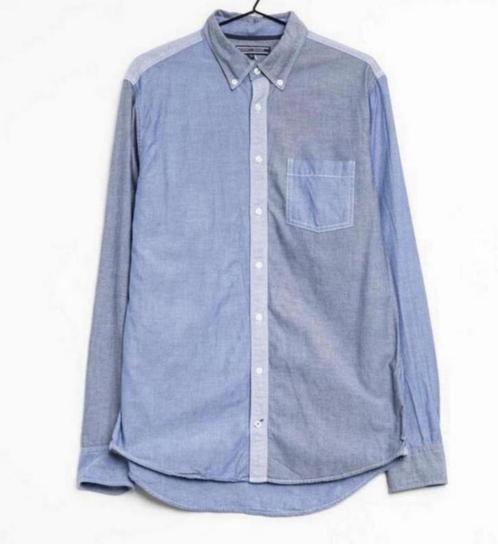 Tommy Hilfinger overhemd poloshirt vest 2XL xxl blauw-grijs, Kleding | Heren, Overhemden, Zo goed als nieuw, Overige halswijdtes