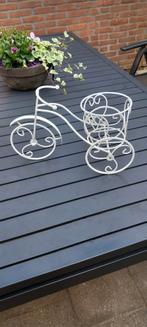 Fiets Plantenbak Houder - Wit Metaal, Tuin, Minder dan 30 cm, Minder dan 60 cm, Ophalen of Verzenden