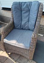 ronde wicker tuinset incl lazy suzan, Ophalen, 4 zitplaatsen, Gebruikt, Wicker