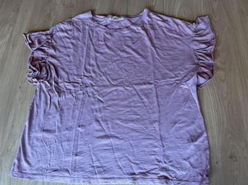 Peruvian Connection Jersey Top Maat Medium Oudroze met Ruche beschikbaar voor biedingen