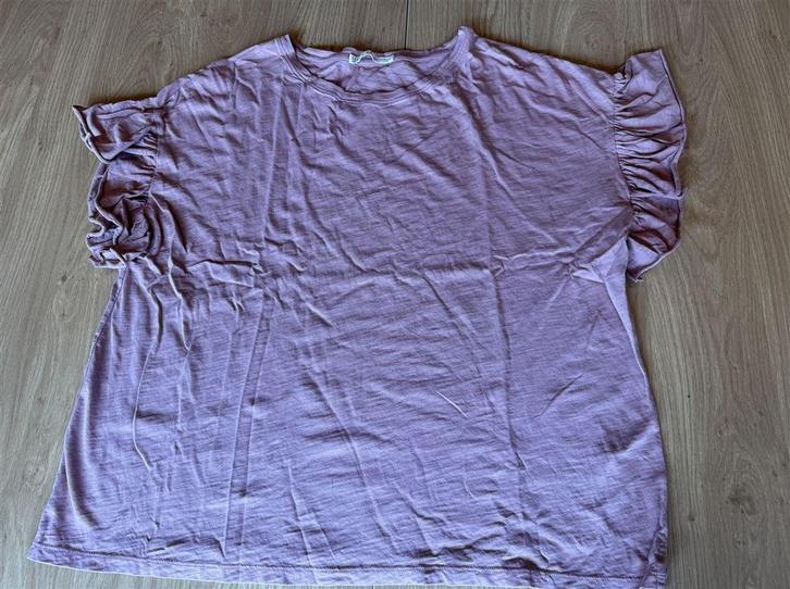 Peruvian Connection Jersey Top Maat Medium Oudroze met Ruche, Kleding | Dames, T-shirts, Zo goed als nieuw, Maat 38/40 (M), Roze